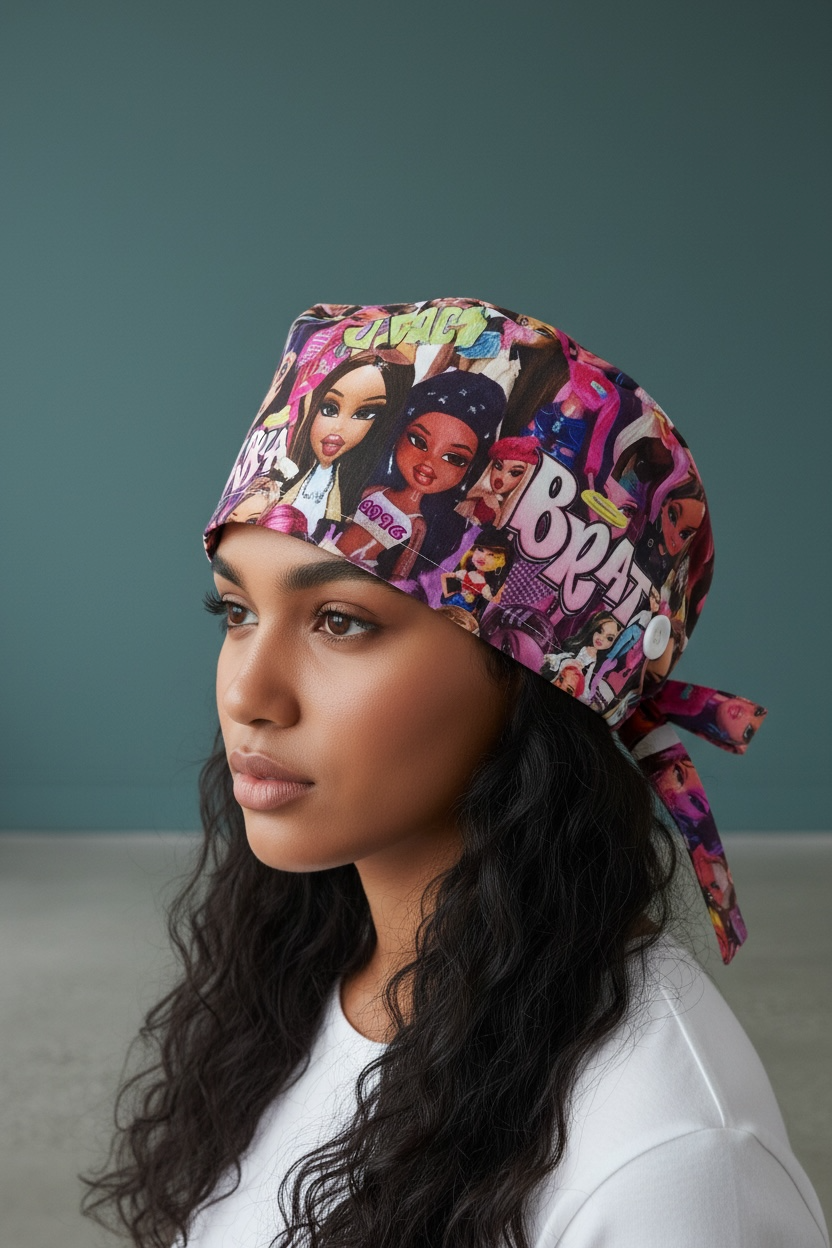 帽子 nightwearsportclub cap nightwear sc Bratz Satin-Lined Scrub Cap – Scrubs Galore Uniforms