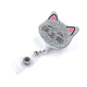 Glitter Kitty Retractable Badge Reel