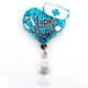 Blue Heart LPN Badge Reel