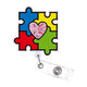 Autism Puzzel Badge Reel