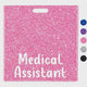 Silver Medical Assistant Id Badge Backer