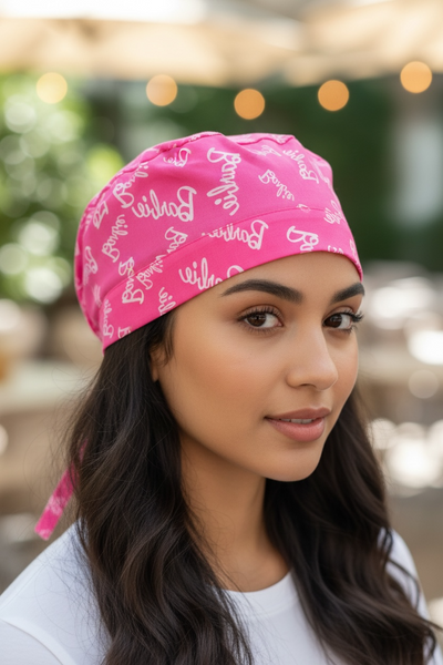 Barbiecore Satin Scrub Cap