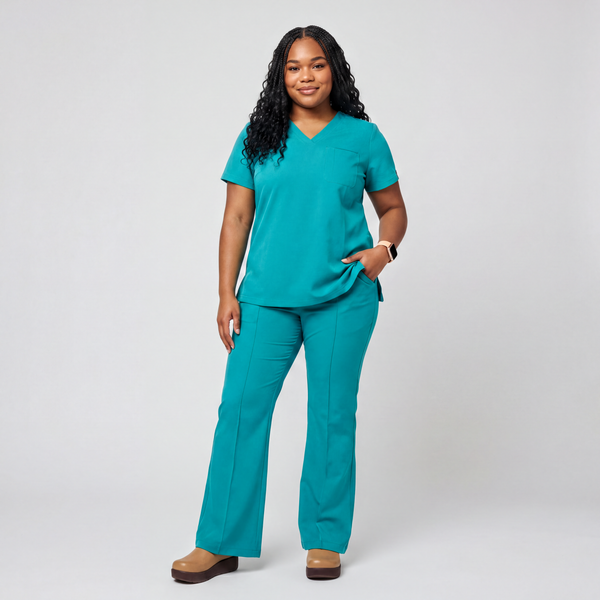 Scrubs Galore Women's V-Neck Scrub Top - Teal