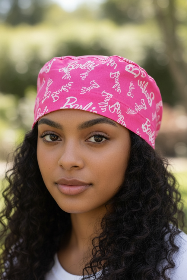 Barbiecore Satin Scrub Cap