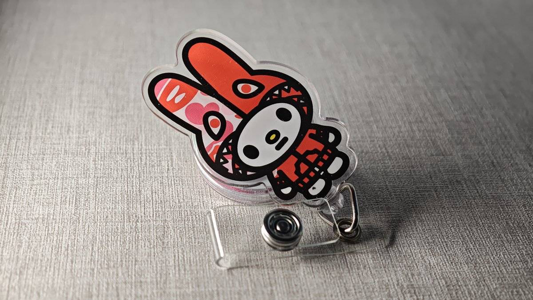 Red Bunny Inspired Badge Reel