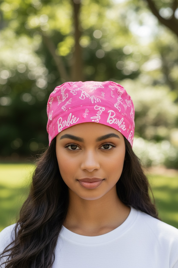 Barbiecore Satin Scrub Cap