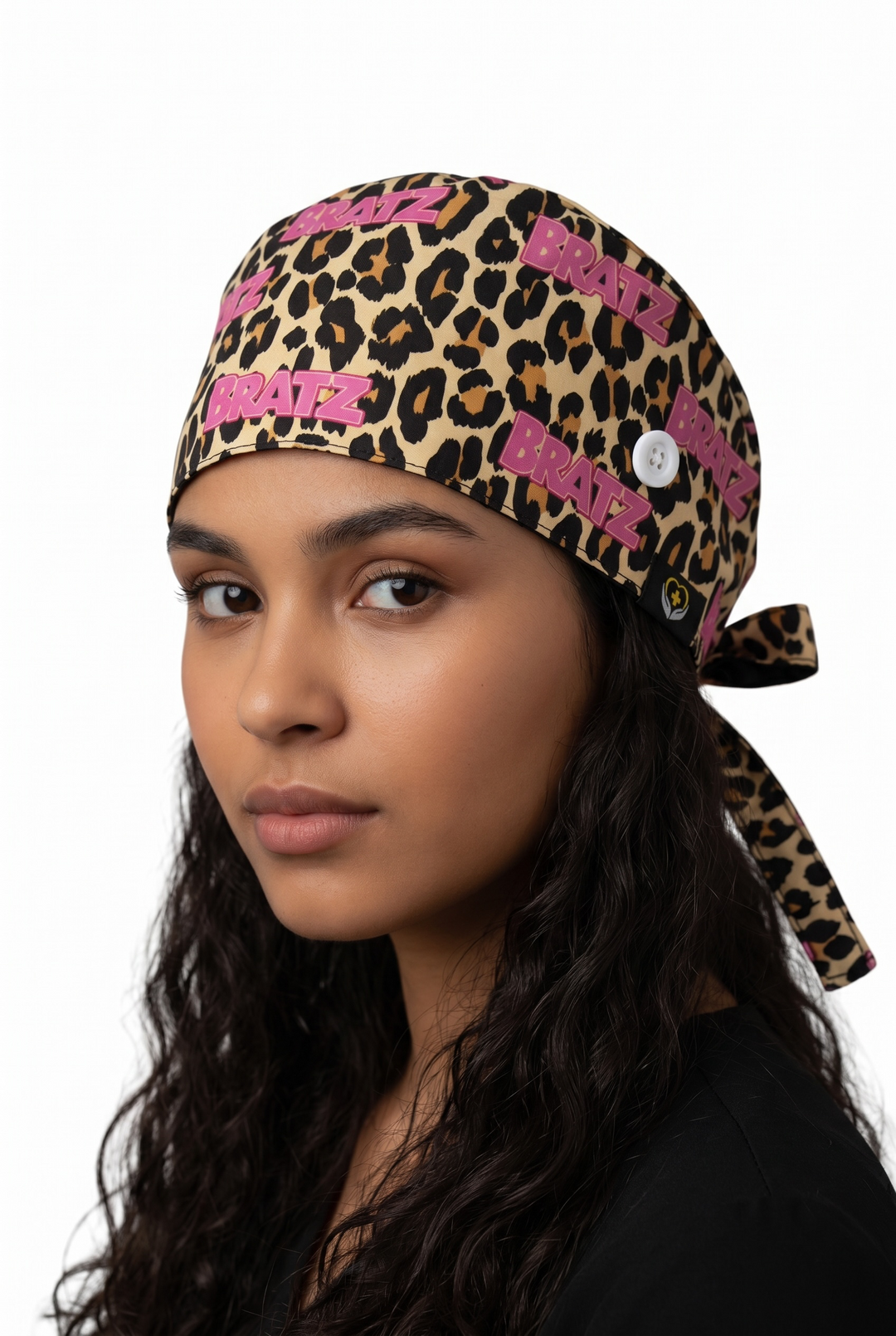 Bratz Leopard Satin-Lined Scrub Cap