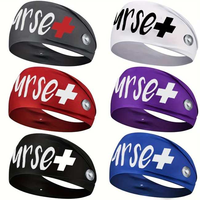 护士生活头带带纽扣