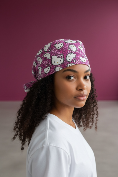 Hello Kitty Pink Scrub Cap