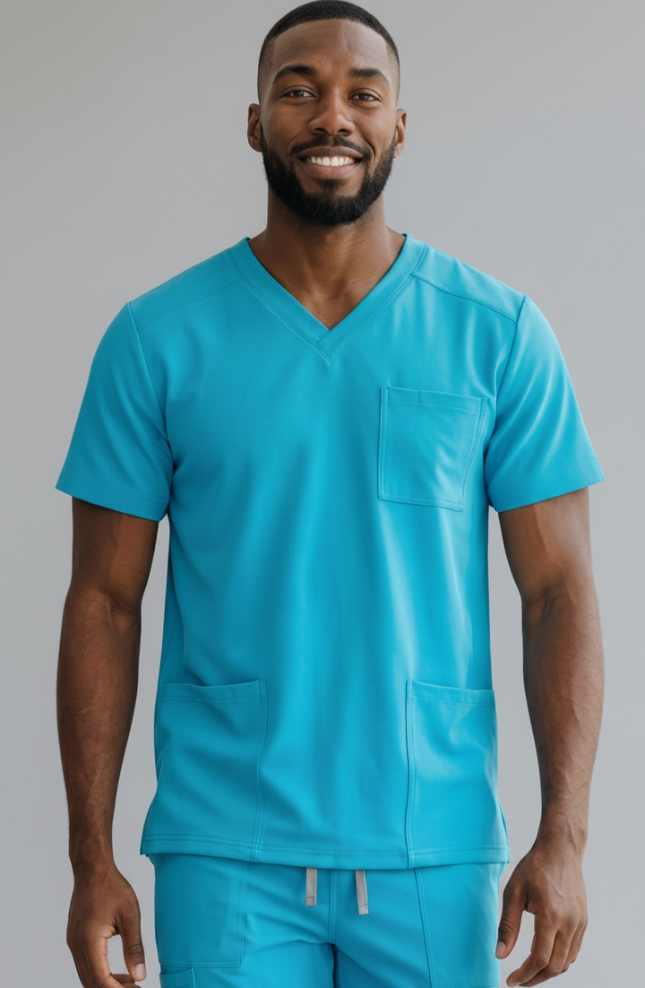 CoreFit Men’s V-Neck Scrub Top