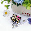 Leopard Bow Badge Reel