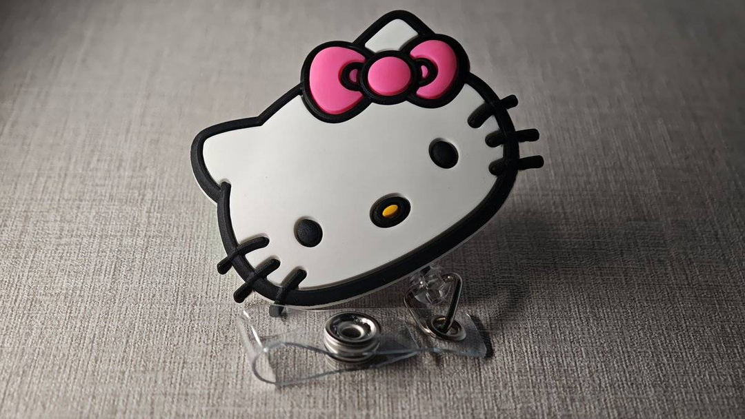 Hello Kitty Inspired Retractable Badge Reel | Cute Nurse ID Holder