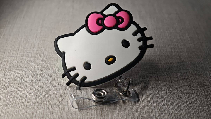 Hello Kitty Inspired Retractable Badge Reel | Cute Nurse ID Holder