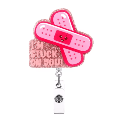 Stuck On You Band-aide Badge Reel