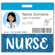 Nurse Glitter Badge Buddy
