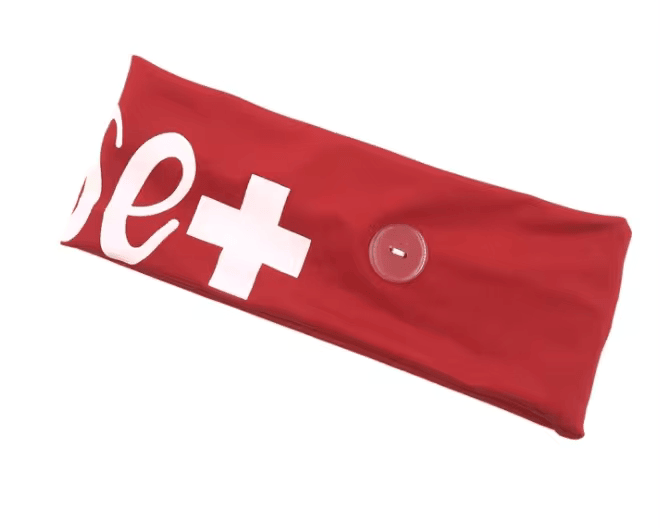 护士生活头带带纽扣