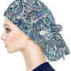 Blue Breeze Ponytail Scrub Cap