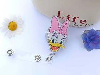 Sweet Pink Duck Badge Reel