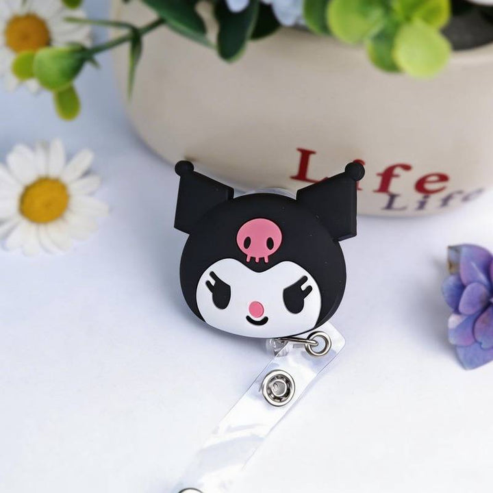 Kuromi Inspired Badge Reel