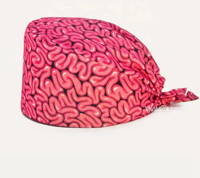 Brain Power Scrub Cap — Pink