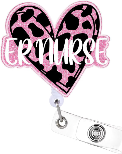 ER Nurse Cheetah Badge Reel