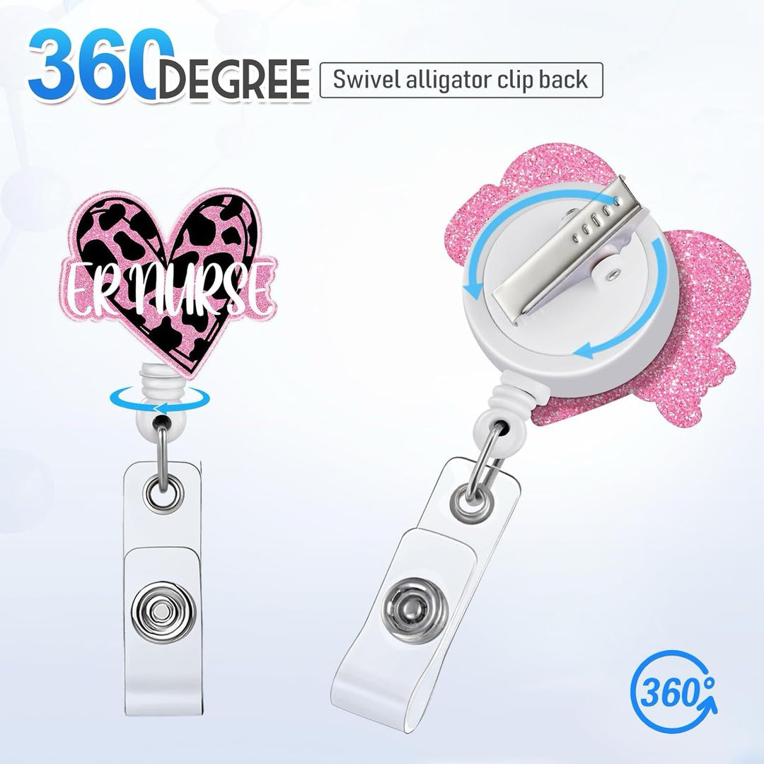 ER Nurse Cheetah Badge Reel