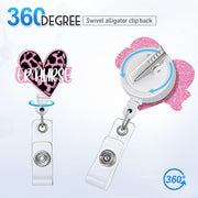 ER Nurse Cheetah Badge Reel