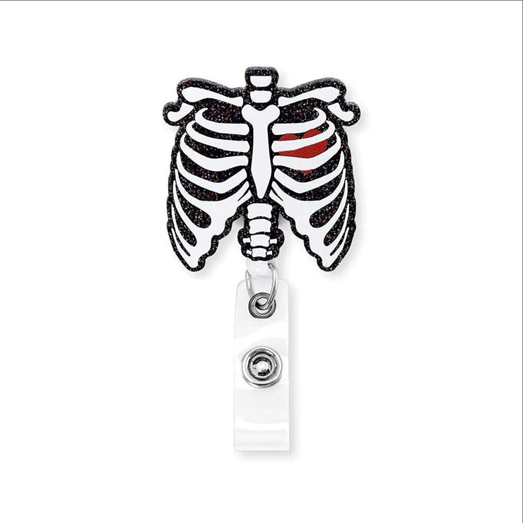 Rib Cage Heart Badge Reel