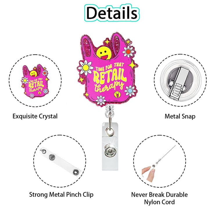 Retail Therapy Badge Reel
