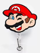 Mario Winking Badge Reel
