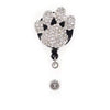 Rhinestone Paw Print Badge Reel