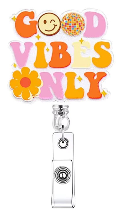 Good Vibes Only” Retro Badge Reel