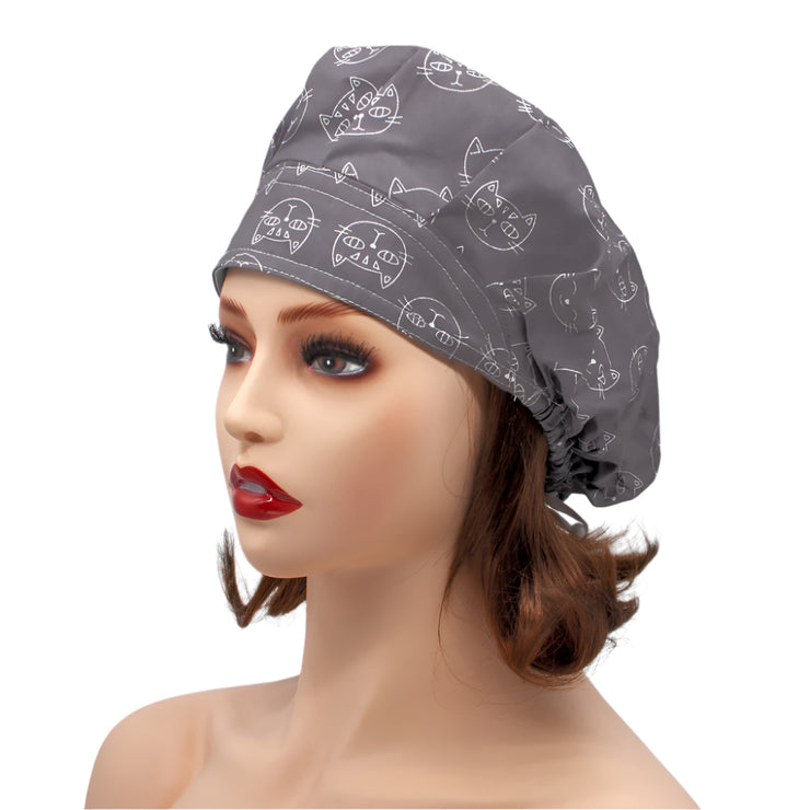 Meow Bouffant Scrub Cap