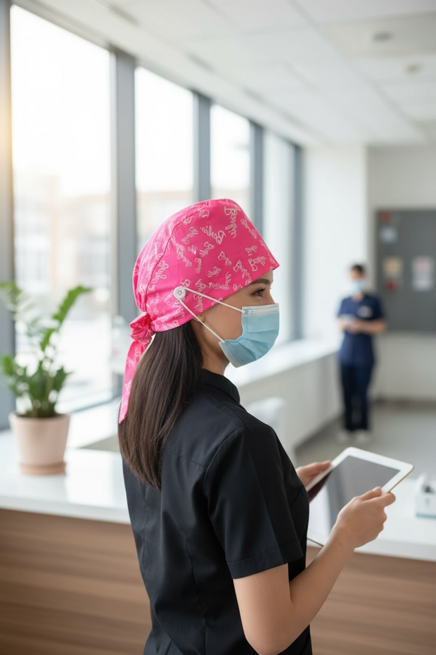 Barbiecore Satin Scrub Cap