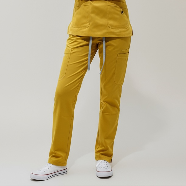 Flex Appeal Women’s Scrub Pant – Mustard Yellow