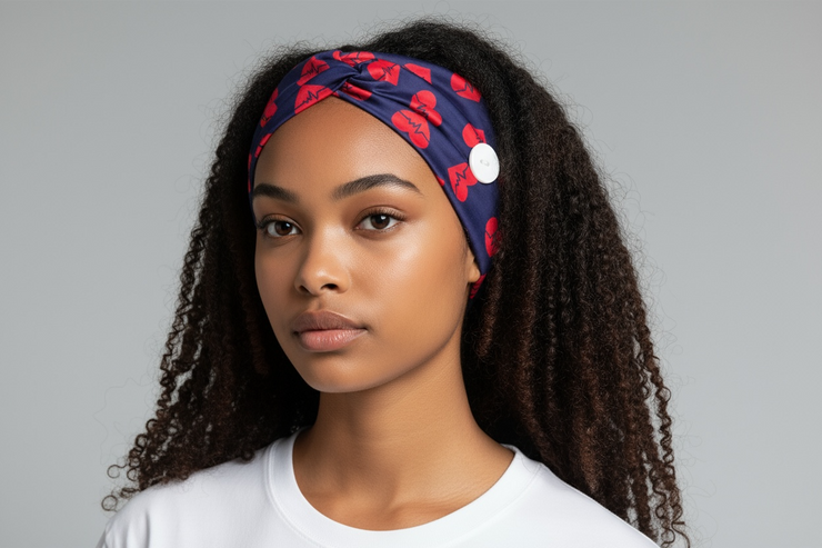 Diademas elegantes anudadas con botones