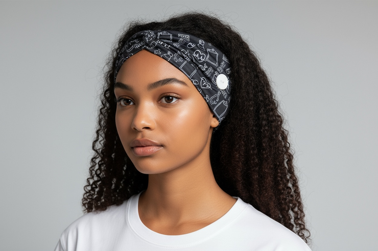 Diademas elegantes anudadas con botones