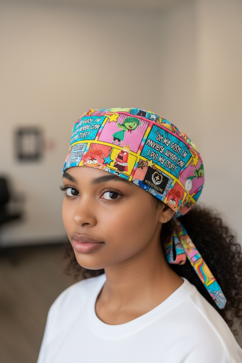 Inside Out Inspired Satin-lined Cap