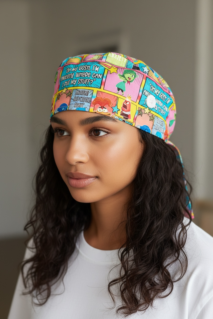Inside Out Inspired Satin-lined Cap