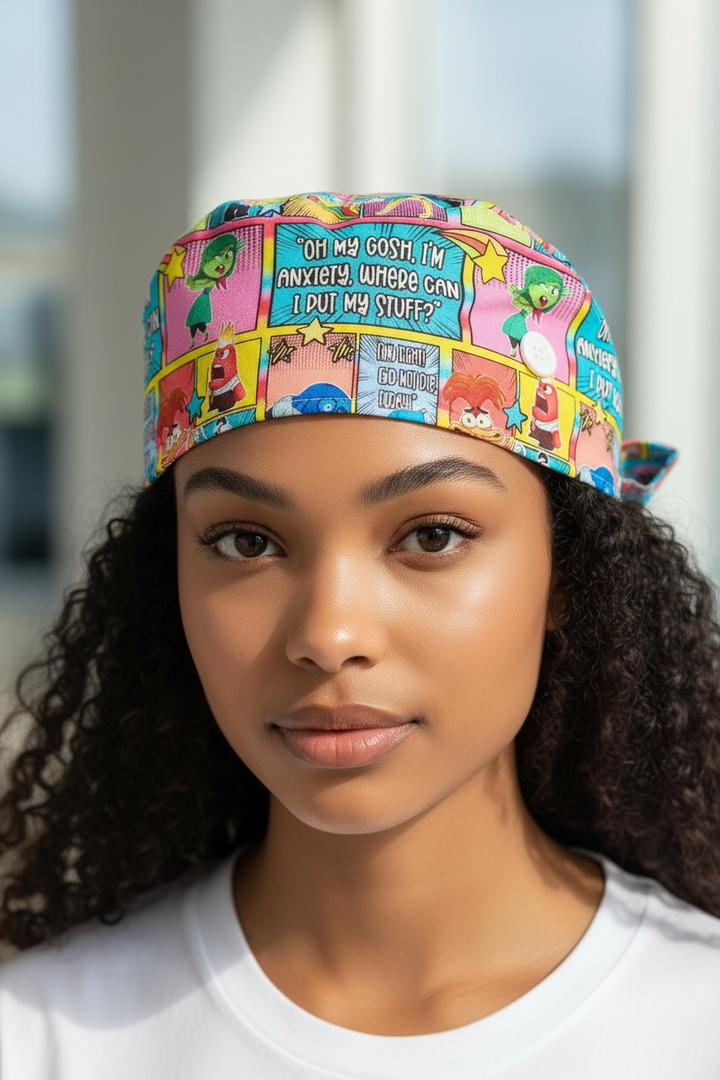 Inside Out Inspired Satin-lined Cap