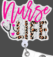 Cheetah Nurse Life Badge Holder