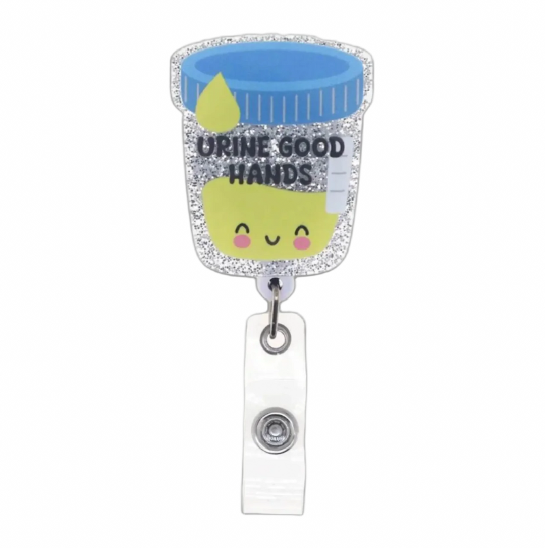 Urine In Good Hands Badge Reel