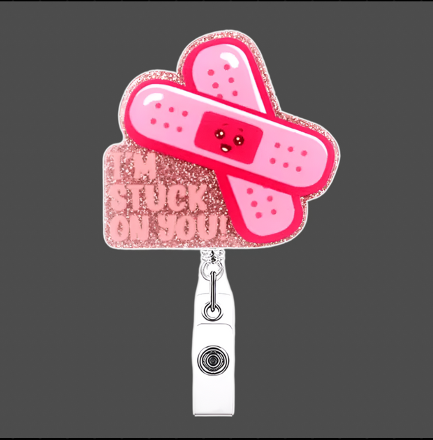 Stuck On You Band-aide Badge Reel