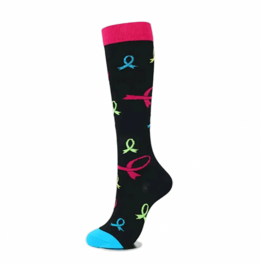 癌症印花压力袜