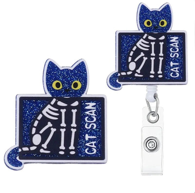 Cat Scan Badge Holder - Scrubs Galore Uniforms 