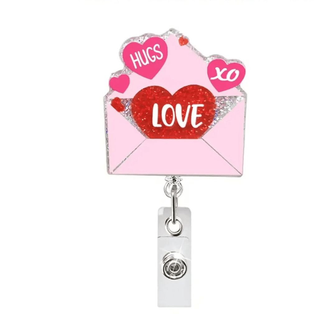 Hugs. XOXOX Badge Holder - Scrubs Galore Uniforms 