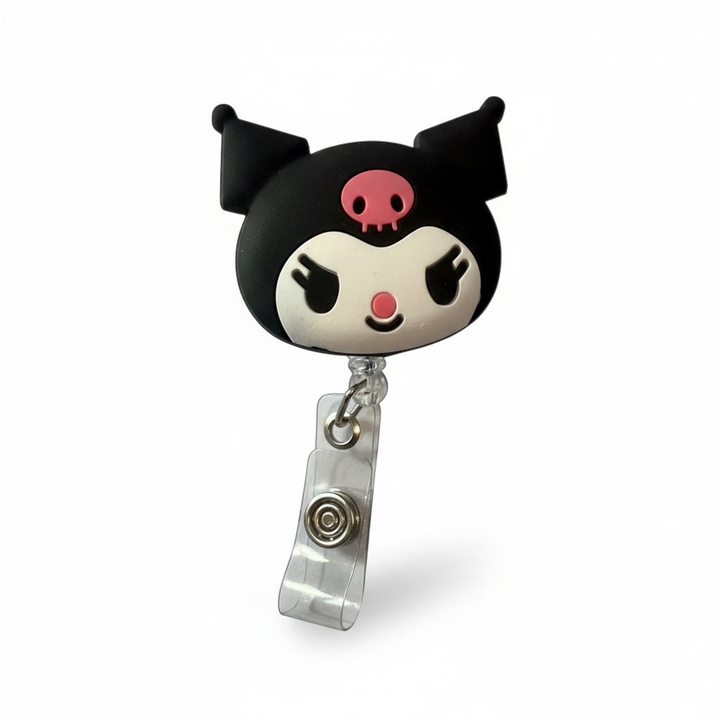 Kuromi Inspired Badge Reel