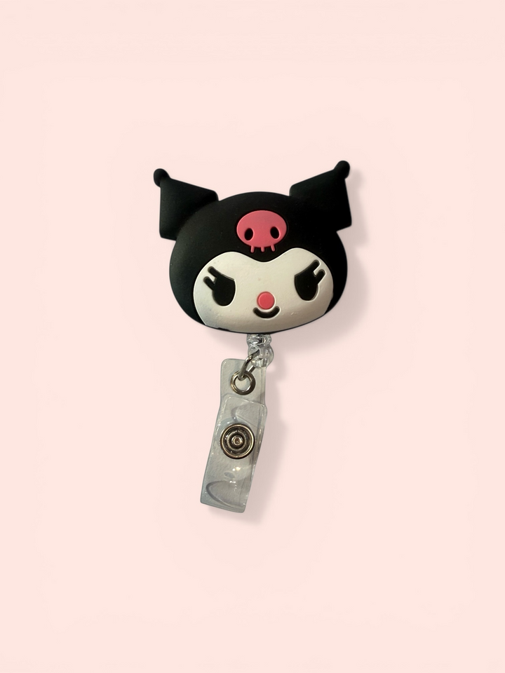 Kuromi Inspired Badge Reel