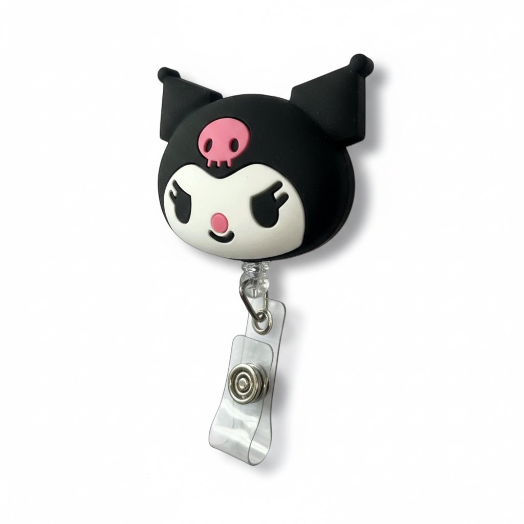 Kuromi Inspired Badge Reel