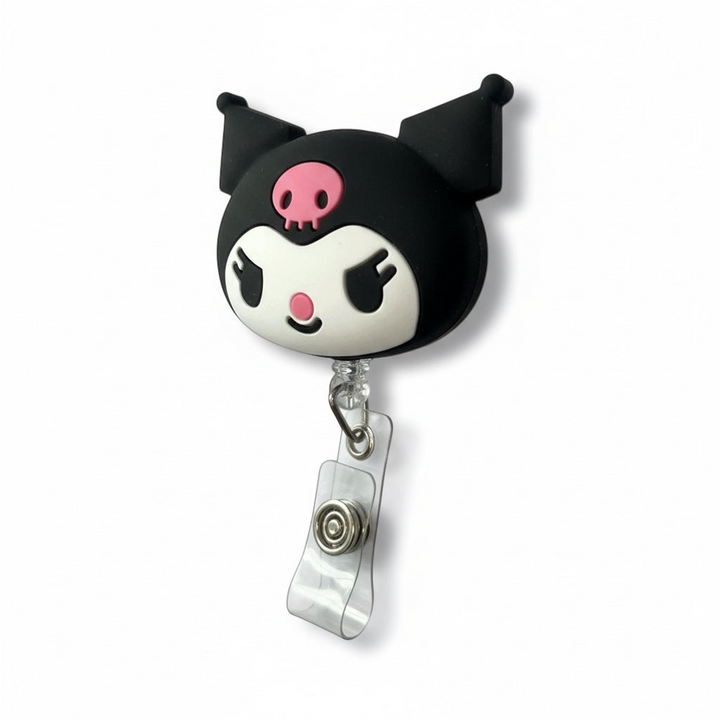Kuromi Inspired Badge Reel